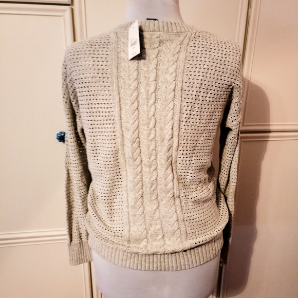 Lane Bryant Cable Knit Pullover V Neck Sweater - Picture 4 of 6